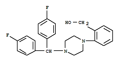 Structure of 2-{4-[Bis(4-fluorophenyl)methyl]piperazinyl}benzyl alcohol