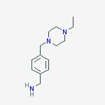1-{4-[(4-ethylpiperazin-1-yl)methyl]phenyl}methanamine结构式