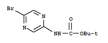 Structure of (5-BROMOPYRAZIN-2-YL)CARBAMIC ACID TERT-BUTYL ESTER