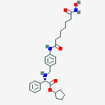Structure of Cyclopentyl (2s)-2-[[4-[[8-(hydroxyamino)-8-oxooctanoyl]amino]phenyl]methylamino]-2-phenylacetate