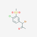 1-Bromo-1-(4-chloro-3-(methylsulfonyl)-phenyl)propan-2-one结构式