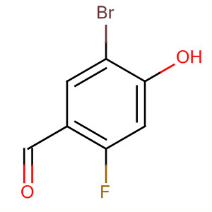 Structure of Benzaldehyde, 5-bromo-2-fluoro-4-hydroxy-