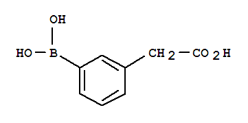 Structure of 3-(Carboxymethyl)benzeneboronic acid