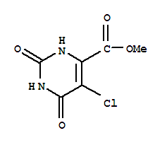 Structure of methyl 5-chloro-2,6-dioxo-3H-pyrimidine-4-carboxylate