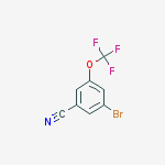 3-Bromo-5-(trifluoromethoxy)benzonitrile结构式