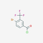 4-Bromo-3-(trifluoromethyl)benzoyl chloride结构式