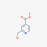 Structure of 4-PYRIDINECARBOXYLIC ACID, 2-(BROMOMETHYL)-, METHYL ESTER