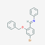 Structure of 1-(4-bromo-2-phenylmethoxyphenyl)-N-phenylmethanimine