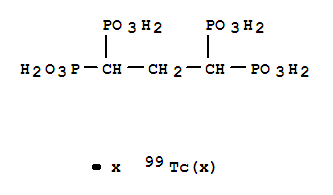 Chemical structure of technetium Tc 99m propanetetraphosphonate
