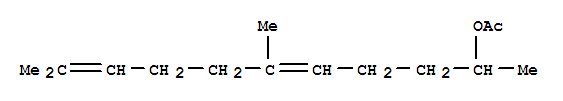 Structure of [(5E)-6,10-dimethylundeca-5,9-dien-2-yl] acetate