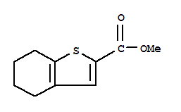 Methyl 4,5,6,7-tetrahydro-1-benzothiophene-2-carboxylate, 2-(Methoxycarbonyl)-4,5,6,7-tetrahydrobenzo[b]thiophene结构式