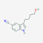 3-(4-羟基丁基)-1H-吲哚-5-甲腈结构式