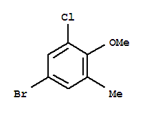 Structure of 4-bromo-2-chloro-6-methylanisole