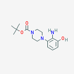 1-Piperazinecarboxylic acid, 4-(2-amino-3-hydroxyphenyl)-, 1,1-dimethylethyl ester结构式