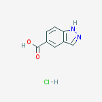 Structure of 1H-Indazole-5-carboxylic acid, monohydrochloride
