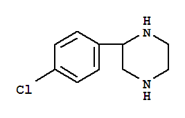 2-(4-氯苯基)哌嗪结构式