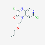 3,7-dichloro-1-(2-propoxyethyl)-1H,2H-pyrido[3,4-b]pyrazin-2-one结构式