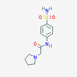 Structure of 2-(pyrrolidin-1-yl)-N-(4-sulfamoylphenyl)acetamide