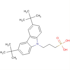 Structure of Phosphonic acid,P-[3-[3,6-bis(1,1-dimethylethyl)-9H-carbazol-9-yl]propyl]-