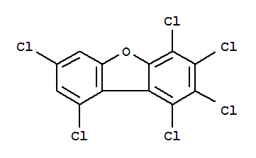 1,2,3,4,7,9-hexachlorodibenzofuran结构式