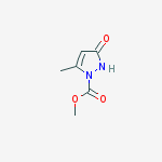 1H-Pyrazole-1-carboxylic  acid,  2,3-dihydro-5-methyl-3-oxo-,  methyl  ester结构式