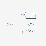 [1-(3-BroMophenyl)cyclobutyl]MethanaMine HCl结构式