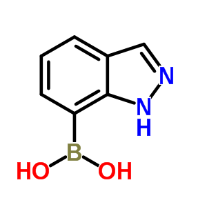 吲唑-7-硼酸结构式