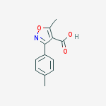 Structure of 5-methyl-3-(4-methylphenyl)- 4-Isoxazolecarboxylic acid
