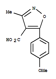 4-ISOXAZOLECARBOXYLIC ACID 5-(P-METHOXYPHENYL)-3-METHYL-结构式