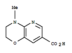 4-甲基-3,4-二氢-吡啶[3,2-B][1,4]噁嗪-7-羧酸结构式