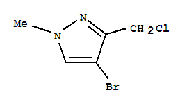 4-溴- 3-(氯甲基)- 1 -甲基- 1H-吡唑结构式