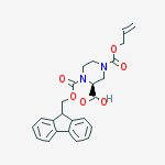 Structure of 4-ALLYL 1-(9-H-FLUOREN-9-YLMETHYL) HYDROGEN (2S)-PIPERAZINE-1,2,4-TRICARBOXYLATE