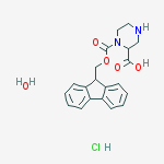 Structure of (S)-Piperazine-2-carboxylic acid, N1-FMOC protected hydrochloride hemihydrate 97%