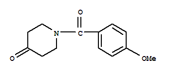 1-(4-甲氧基苯甲酰基)-4-哌啶酮结构式