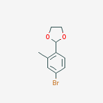 Structure of 1,3-Dioxolane, 2-(4-bromo-2-methylphenyl)-