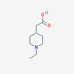 Structure of (1-ethylpiperidin-4-yl)acetic acid(SALTDATA: 0.5HCl)