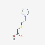 (2-PYRROLIDIN-1-YLETHYL)THIO]ACETIC ACID 95%结构式