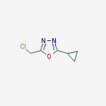 Structure of 2-(chloromethyl)-5-cyclopropyl-1,3,4-oxadiazole