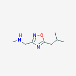 1-(5-ISOBUTYL-1,2,4-OXADIAZOL-3-YL)-N-METHYLMETHANAMINE 95%结构式