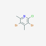 3,5-Dibromo-2-chloro-4,6-dimethylpyridine结构式