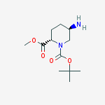 (2S,5R)-5-Amino-1,2-Piperidinedicarboxylic Acid 1-(Tert-Butyl) 2-Methyl Ester结构式