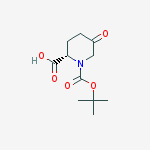 (2S)-1-(叔丁氧羰基)-5-氧代哌啶-2-羧酸结构式