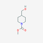 Structure of 1-Piperidinecarboxylic  acid,  4-(hydroxymethyl)-,  methyl  ester