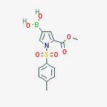 [5-methoxycarbonyl-1-(4-methylphenyl)sulfonylpyrrol-3-yl]boronic acid结构式