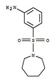 Structure of BenzenaMine, 3-[(hexahydro-1H-azepin-1-yl)sulfonyl]-