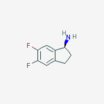 (S)-5,6-二氟-2,3-二氢-1H-茚-1-胺结构式