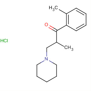 Structure of 1-Propanone, 2-methyl-1-(2-methylphenyl)-3-(1-piperidinyl)-,hydrochloride