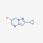 Structure of 6-bromo-2-cyclopropyl-Pyrazolo[1,5-a]pyrimidine