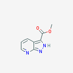 Structure of 1H-Pyrazolo[3,4-b]pyridine-3-carboxylic acid, methyl ester