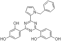 Structure of 2-(1-Benzyl-1H-pyrrol-2-yl)-4,6-bis(2,4-dihydroxyphenyl)-1,3,5-triazine